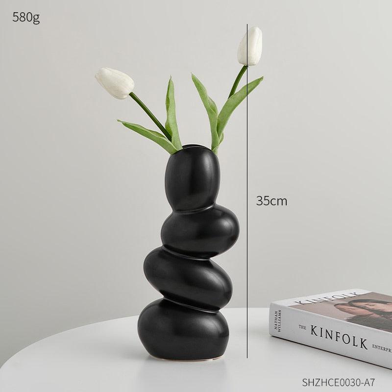 Decorative Ceramic Vases | Stylish Flower Vases for Home and Office Decor | Premium Quality Gift